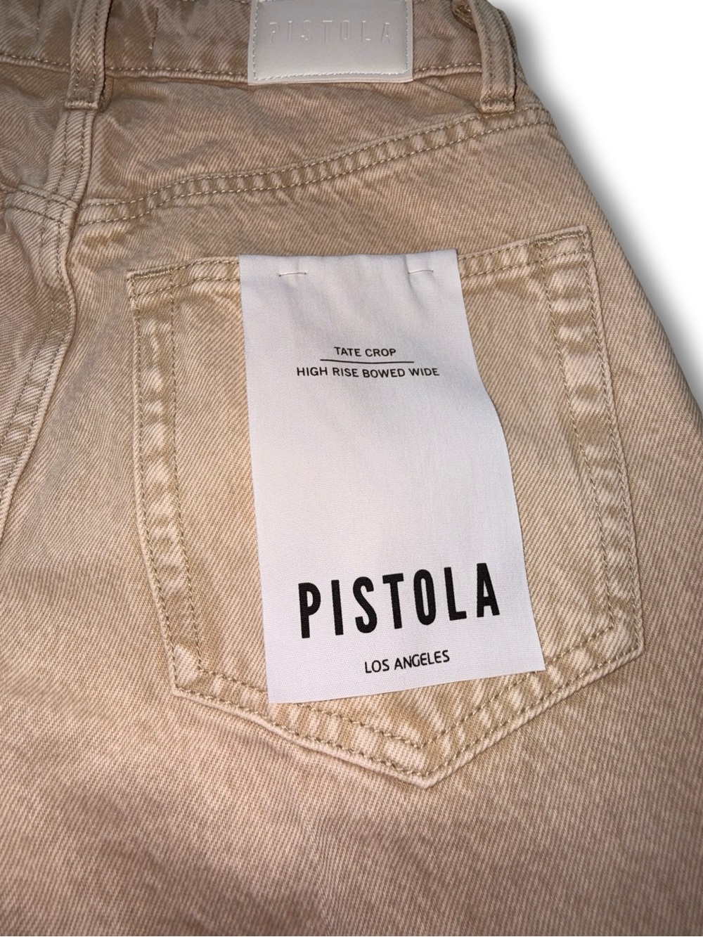 pistola Straight Leg Jeans in Light Beige - Picture 5 of 5